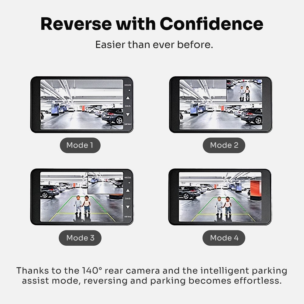 Dashcam with Front- & Back Camera